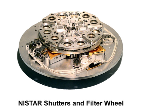 NISTAR shutters and filter wheel